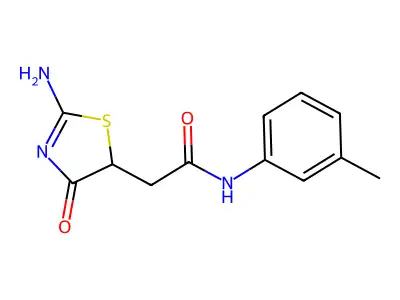 2-(2-imino-4-oxothiazolidin-5-yl)-N-(m-tolyl)acetamide structure
