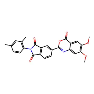 5-(6,7-dimethoxy-4-oxo-4H-3,1-benzoxazin-2-yl)-2-(2,4-dimethylphenyl)-1H-isoindole-1,3(2H)-dione structure