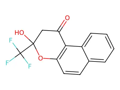 3-hydroxy-3-(trifluoromethyl)-2,3-dihydro-1H-benzo[f]chromen-1-one structure