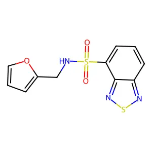 N-(furan-2-ylmethyl)-2,1,3-benzothiadiazole-4-sulfonamide structure
