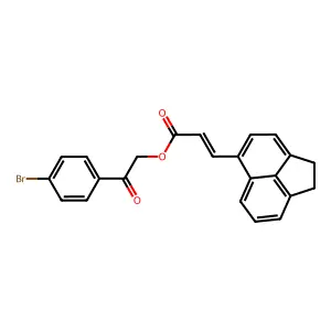 2-(4-Bromophenyl)-2-oxoethyl 3-(1,2-dihydro-5-acenaphthylenyl)acrylate structure