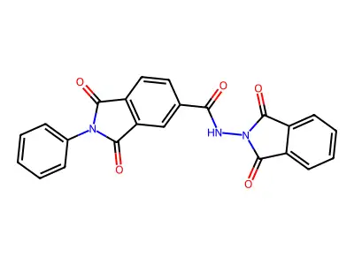 N-(1,3-dioxo-1,3-dihydro-2H-isoindol-2-yl)-1,3-dioxo-2-phenyl-5-isoindolinecarboxamide structure