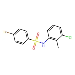 4-bromo-N-(3-chloro-2-methylphenyl)benzenesulfonamide structure