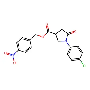4-Nitrobenzyl 1-(4-chlorophenyl)-5-oxopyrrolidine-3-carboxylate structure