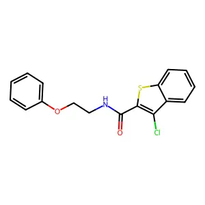 3-chloro-N-(2-phenoxyethyl)-1-benzothiophene-2-carboxamide structure