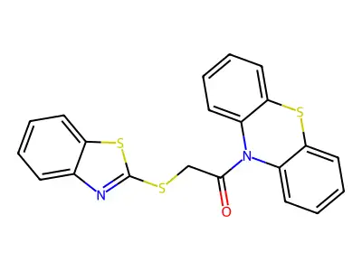 2-(Benzothiazol-2-ylsulfanyl)-1-phenothiazin-10-yl-ethanone structure