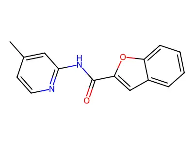 N-(4-methylpyridin-2-yl)-1-benzofuran-2-carboxamide structure