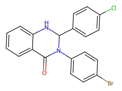 3-(4-Bromophenyl)-2-(4-chlorophenyl)-1,2-dihydroquinazolin-4-one structure