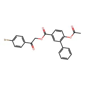 2-(4-Bromophenyl)-2-oxoethyl 6-(acetyloxy)biphenyl-3-carboxylate structure