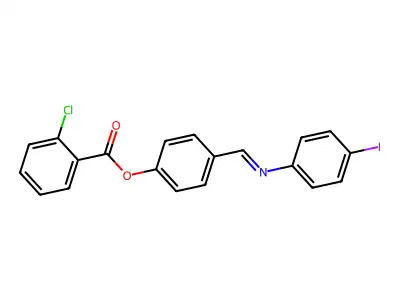 4-[[(4-Iodophenyl)imino]methyl]phenyl 2-chlorobenzoate structure