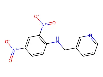 2,4-dinitro-N-(pyridin-3-ylmethyl)aniline structure