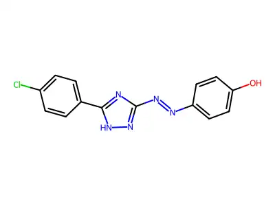 4-{[5-(4-chlorophenyl)-1H-1,2,4-triazol-3-yl]diazenyl}phenol structure