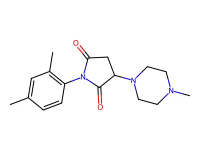 1-(2,4-Dimethylphenyl)-3-(4-methylpiperazin-1-yl)pyrrolidine-2,5-dione structure
