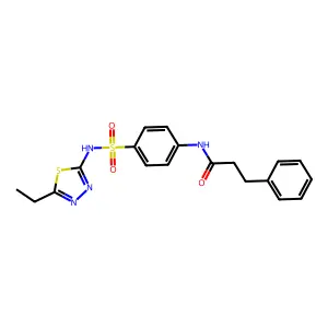 N-{4-[(5-ethyl-1,3,4-thiadiazol-2-yl)sulfamoyl]phenyl}-3-phenylpropanamide structure