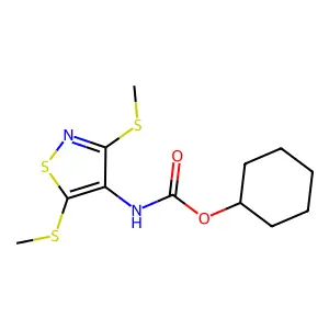 Cyclohexyl [3,5-bis(methylthio)-4-isothiazolyl]carbamate structure