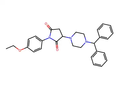3-(4-Benzhydrylpiperazin-1-yl)-1-(4-ethoxyphenyl)pyrrolidine-2,5-dione structure