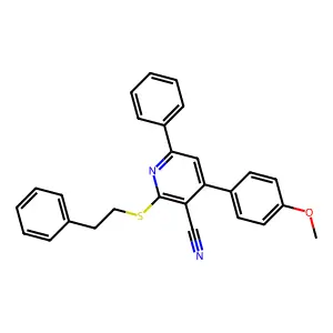 4-(4-Methoxyphenyl)-6-phenyl-2-[(2-phenylethyl)sulfanyl]pyridine-3-carbonitrile structure
