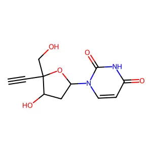 2'-deoxy-4'-ethynyluridine structure
