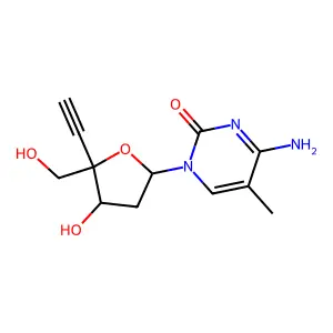 2'-deoxy-4'-ethynyl-5-methylcytidine structure