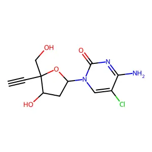 5-chloro-2'-deoxy-4'-ethynylcytidine structure