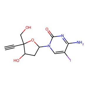 2'-deoxy-4'-ethynyl-5-iodocytidine structure