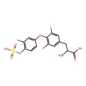 三碘甲状腺氨酸硫酸酯 structure