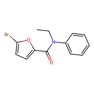 5-bromo-N-ethyl-N-phenyl-2-furamide structure