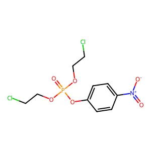 Phosphoric acid, bis(2-chloroethyl) p-nitrophenyl ester structure
