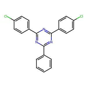 2,4-Bis(4-chlorophenyl)-6-phenyl-1,3,5-triazine structure