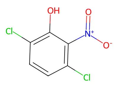 3,6-Dichloro-2-nitrophenol structure