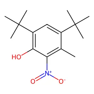 4,6-Ditert-butyl-3-methyl-2-nitrophenol structure