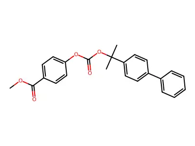 Methyl 4-[[(1-[1,1'-biphenyl]-4-yl-1-methylethoxy)carbonyl]oxy]benzoate structure