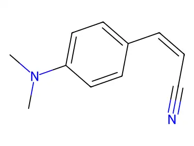 cis-4-dimethylaminocinnamonitrile (contains ca. 15% trans-isomer) structure