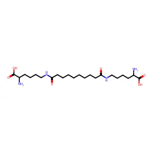 2-amino-6-[[10-[(5-amino-5-carboxypentyl)amino]-10-oxodecanoyl]amino]hexanoic acid structure