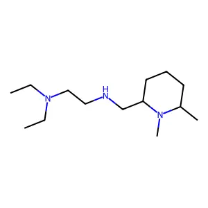 Piperidine, 2-(((2-(diethylamino)ethyl)amino)methyl)-1,6-dimethyl- structure