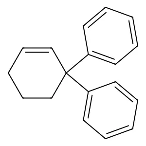 Benzene, 1,1'-(2-cyclohexen-1-ylidene)bis- structure