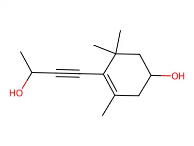 4-(3-Hydroxybutyn-1-yl)-3,5,5-trimethylcyclohex-3-en-1-ol structure