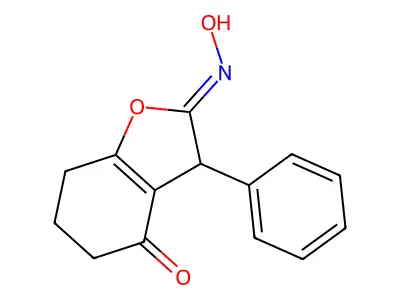 2-Hydroxyimino-3-phenyl-3,5,6,7-tetrahydro-1-benzofuran-4-one structure