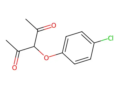 3-(4-Chlorophenoxy)pentane-2,4-dione structure