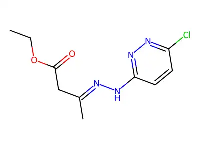 Ethyl 3-[(6-chloropyridazin-3-yl)hydrazinylidene]butanoate structure