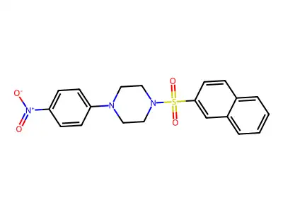 1-(2-Naphthylsulfonyl)-4-(4-nitrophenyl)piperazine structure