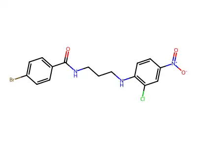 4-bromo-N-[3-(2-chloro-4-nitroanilino)propyl]benzamide structure