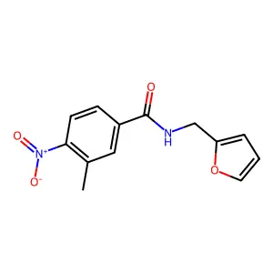 N-(furan-2-ylmethyl)-3-methyl-4-nitrobenzamide structure