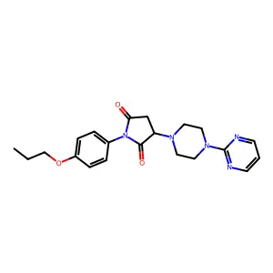 1-(4-Propoxyphenyl)-3-[4-(pyrimidin-2-yl)piperazin-1-yl]pyrrolidine-2,5-dione structure