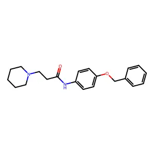N-(4-phenylmethoxyphenyl)-3-piperidin-1-ylpropanamide structure
