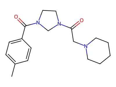 1-[3-(4-Methylbenzoyl)imidazolidin-1-yl]-2-piperidin-1-ylethanone structure