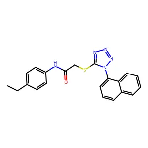 N-(4-ethylphenyl)-2-(1-naphthalen-1-yltetrazol-5-yl)sulfanylacetamide structure