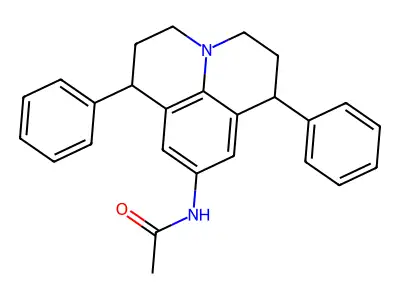 N-(1,7-diphenyl-2,3,6,7-tetrahydro-1H,5H-pyrido[3,2,1-ij]quinolin-9-yl)acetamide structure