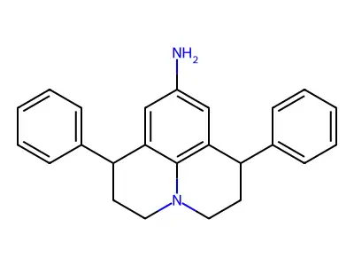 1,7-Diphenyl-1,2,3,5,6,7-hexahydropyrido[3,2,1-ij]quinolin-9-amine structure