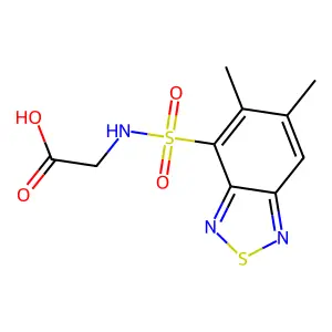 2-[(5,6-Dimethyl-2,1,3-benzothiadiazol-4-yl)sulfonylamino]acetic acid structure